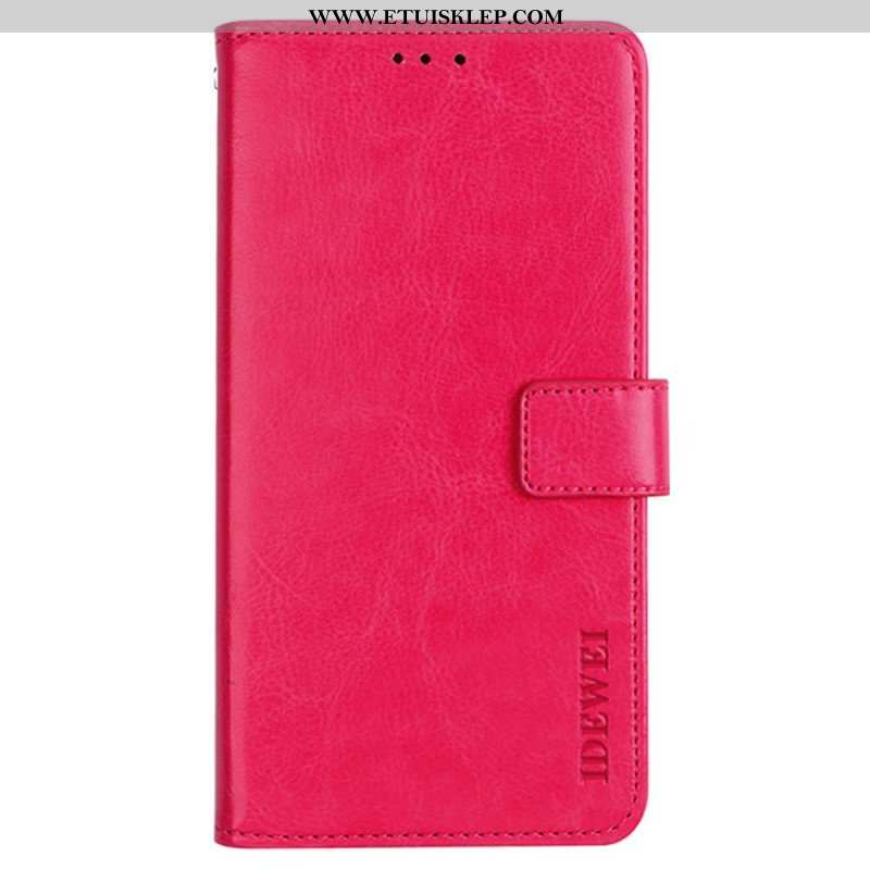 Etui Folio do iPhone 14 Pro Imitacja Skóry Idewei